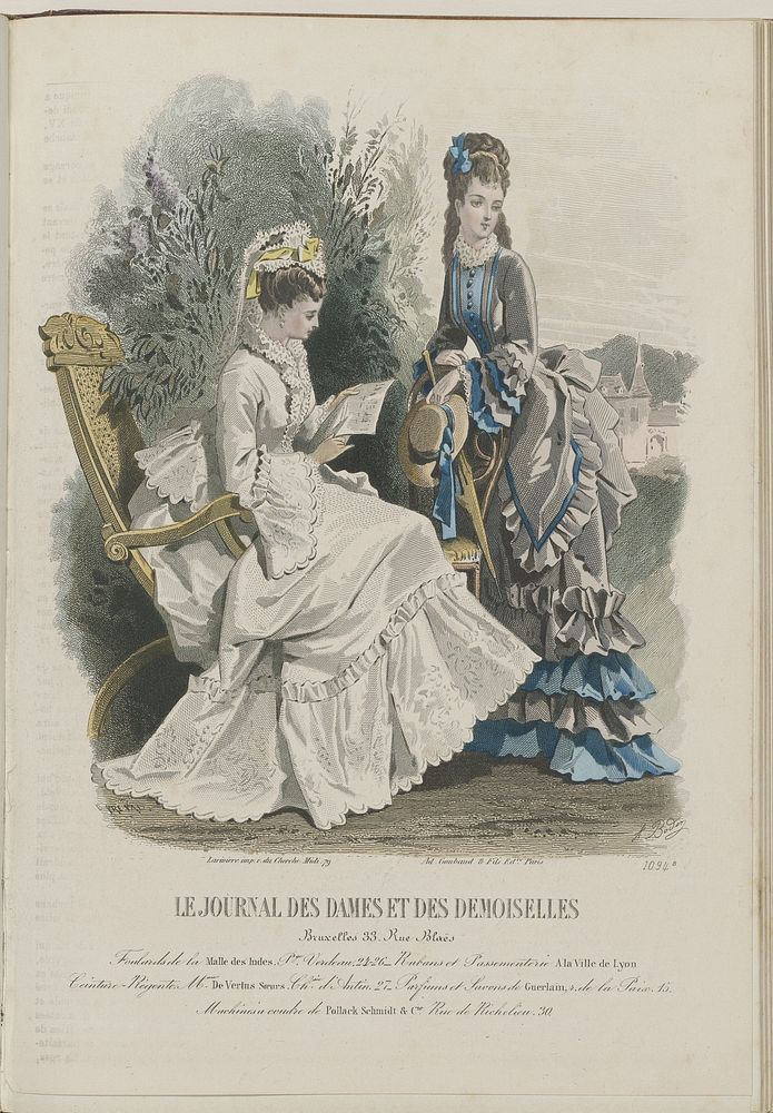 Journal des Dames et des Demoiselles, 15 Novembre 1872, No. 1094B (1872) by Jules David 1808 1892, Ad Goubaud et Fils and…