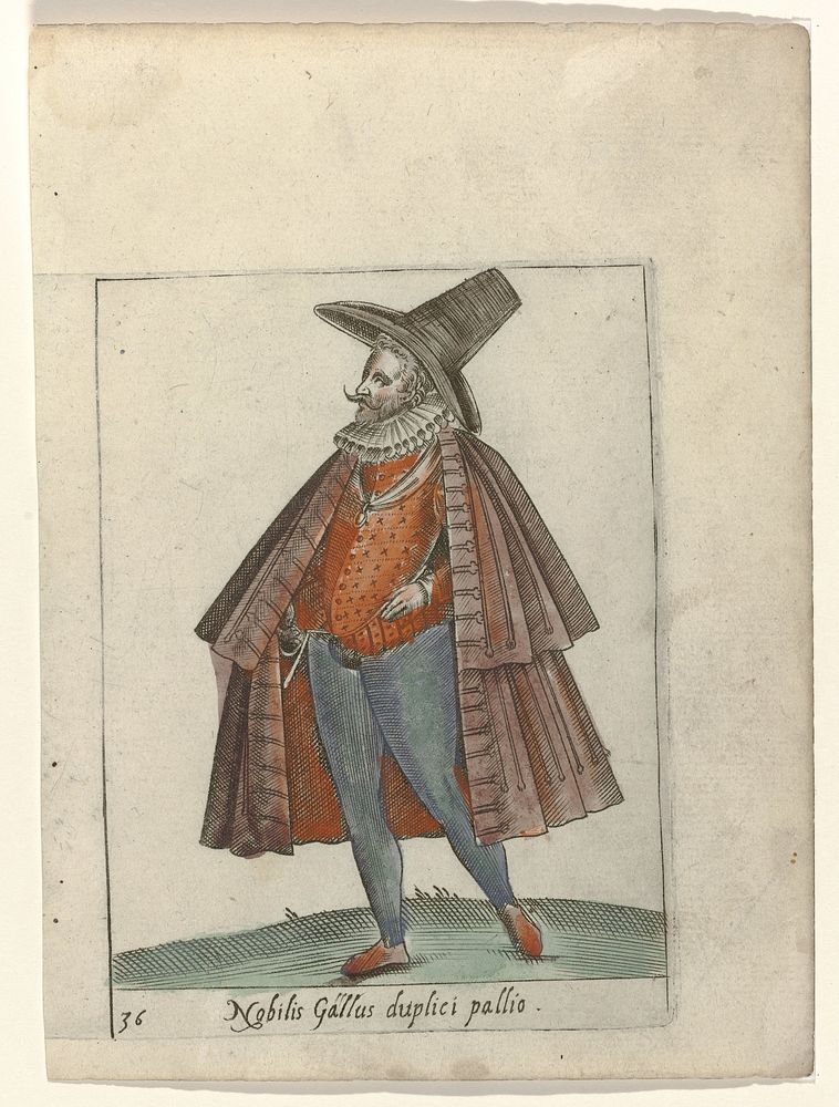 Nobilis Gallus duplici pallio (c. 1594 - c. 1596) by anonymous and Pietro Bertelli