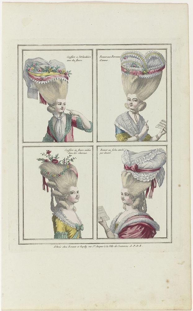 Gallerie des Modes et Costumes Francais, 1778, E 30 : Coeffure a l Irlandois (...) (1778) by anonymous and Esnauts and…