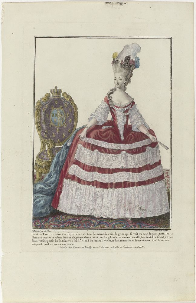 Marie Antoinette: The Queen of Fashion: Gallerie des Modes et Costumes Français (1778) by Charles Emmanuel Patas, Pierre…