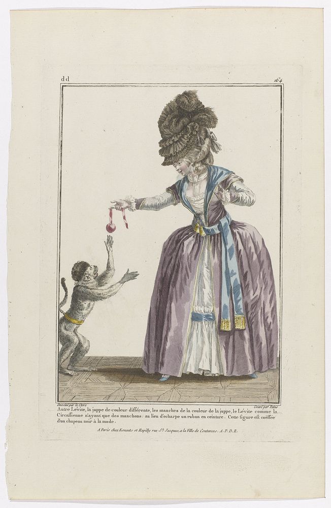 Gallerie des Modes et Costumes Français, 1780, dd 164 : Autre Lévit (...) (1780) by Charles Emmanuel Patas, Le Clerc and…