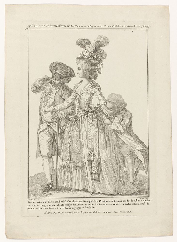Gallerie des Modes et Costumes Français, 1780, ee 169 (bis) : Femme vêtue d'un Levit (...) (1780) by J Pelicier, Pierre…