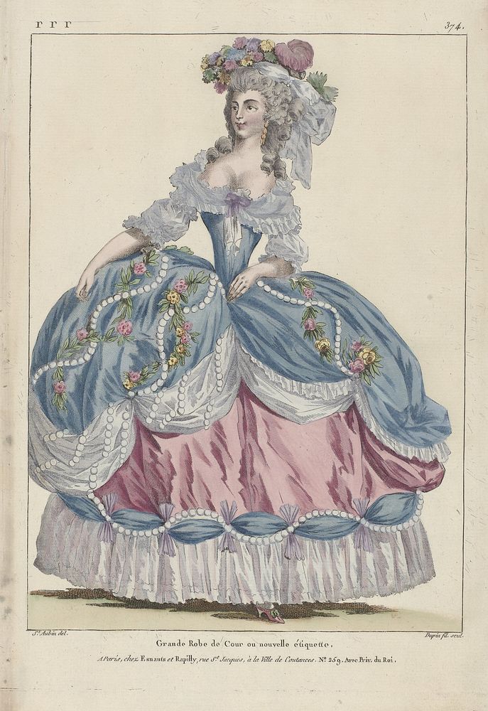 Marie Antoinette: The Queen of Fashion: Gallerie des Modes et Costumes Français (c. 1787) by Nicolas Dupin, Augustin de…