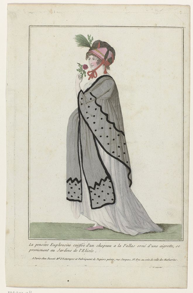 Collection consacrée aux modes d'hommes et de femmes, 1783-1813, No. 170 : La pensive Euphrosin (...) (1783 - 1813) by…