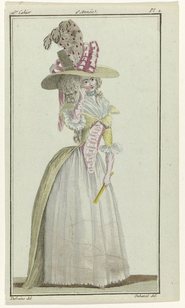 Magasin des Modes Nouvelles Françaises et Anglaises, 30 juillet 1787, 26e cahier, 2e année, Pl. 2 (1787) by A B Duhamel…