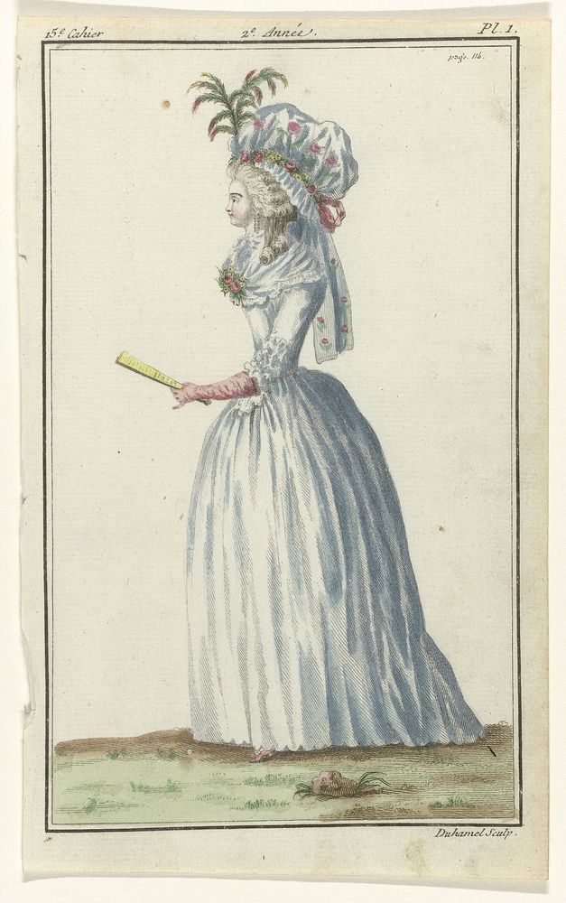Magasin des Modes Nouvelles Françaises et Anglaises, 10 avril 1787, Pl. I (1787) by A B Duhamel and Buisson