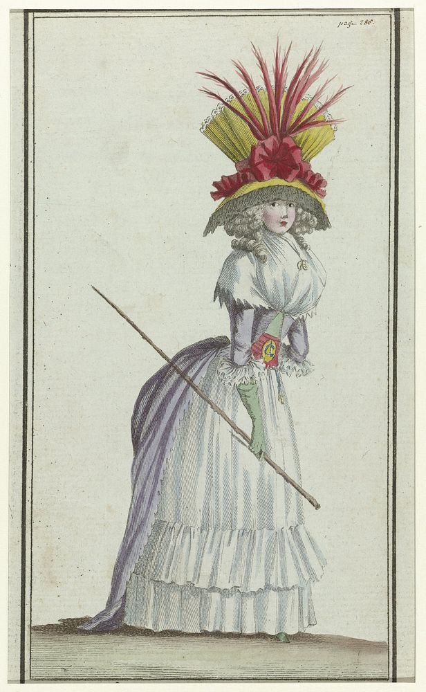 Magasin des Modes Nouvelles Françaises et Anglaises, 10 novembre 1787, 36e cahier, 2e année, Pl. 2 (1787) by A B Duhamel…