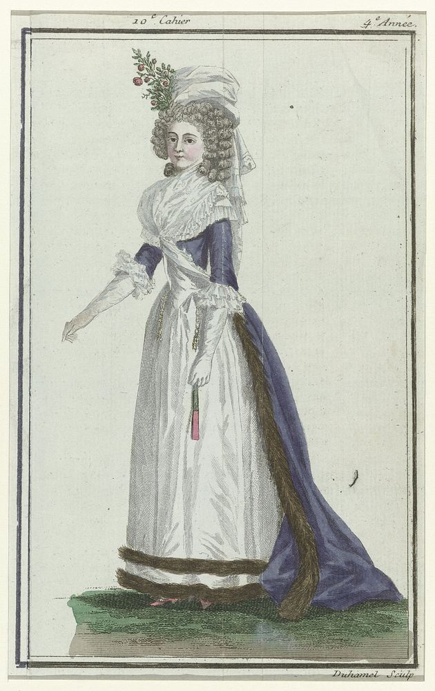 Magasin des Modes Nouvelles Françaises et Anglaises, 1 mars 1789, Pl. 3 (1789) by A B Duhamel and Buisson