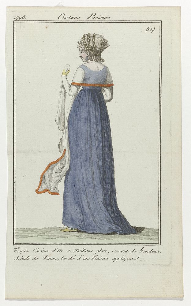 Journal des Dames et des Modes, Costume Parisien, 11 mars 1798, (10) : Triple chaine d'Or (...) (1798) by anonymous…
