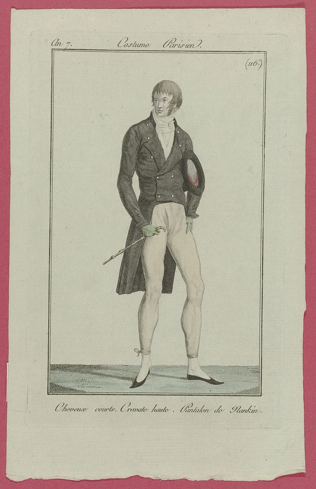 Journal des Dames et des Modes, Costume Parisien, 1799, An 7 (116) : Cheveux courts (...) (1799) by anonymous and Pierre de…