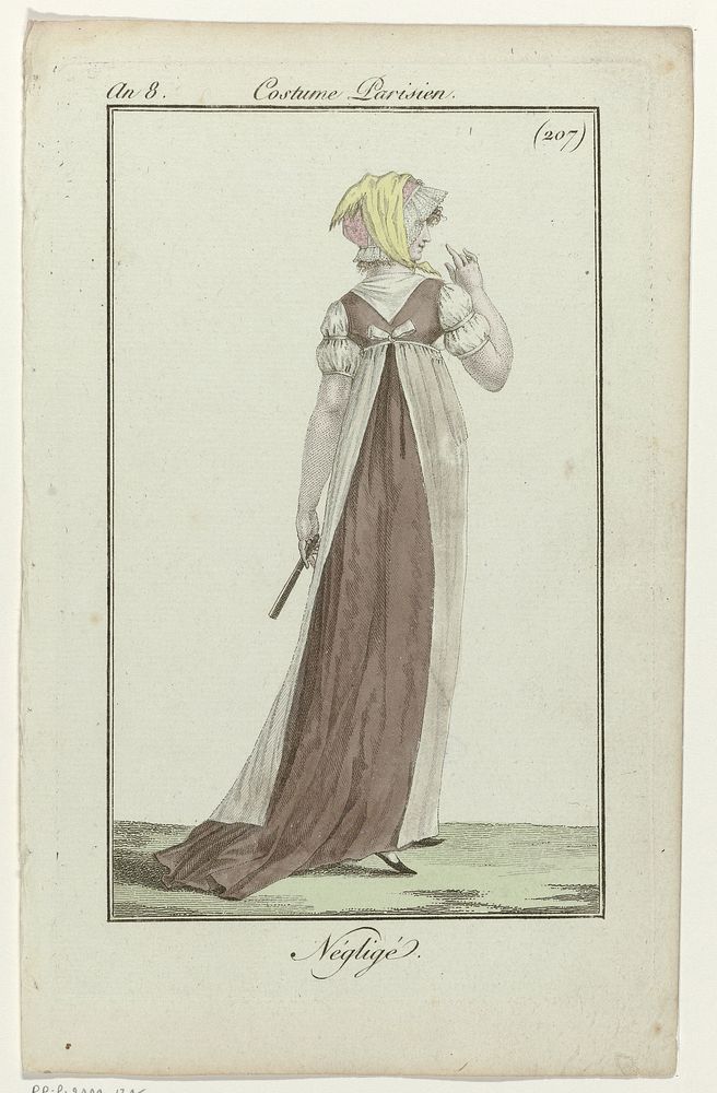 Journal des Dames et des Modes, Costume Parisien, 5 avril 1800, An 8 (207) : Négligé (1800) by anonymous and Pierre de la…