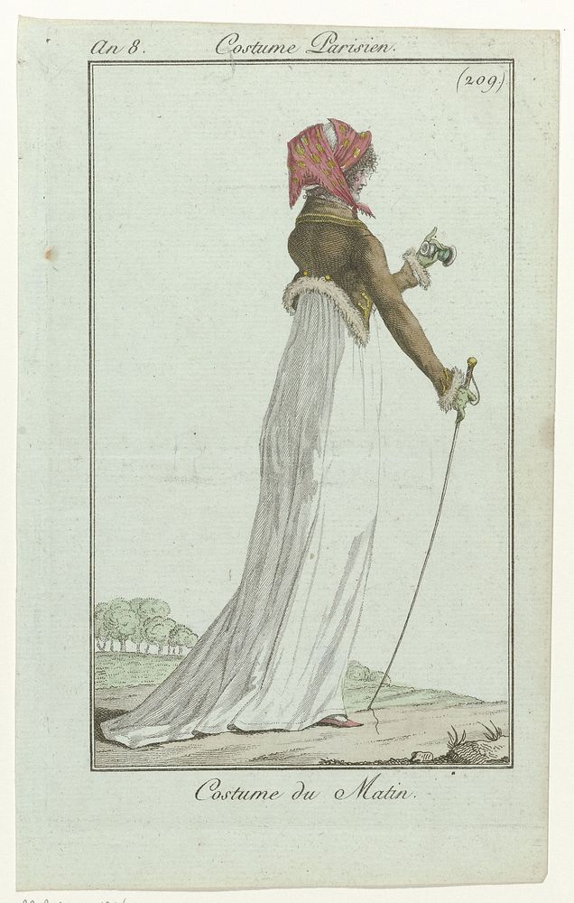 Journal des Dames et des Modes, Costume Parisien, 15 avril 1800, An 8 (209) : Costume de Matin (1800) by anonymous and…