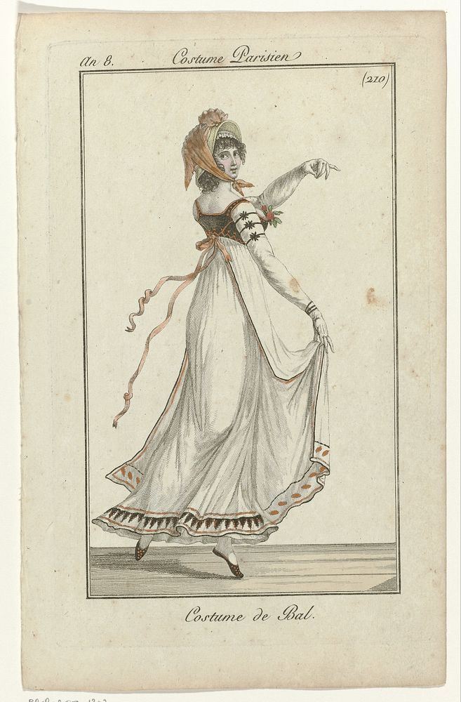 Journal des Dames et des Modes, Costume Parisien, 20 avril 1800, An 8 (210) : Costume de Bal (1800) by anonymous and Pierre…