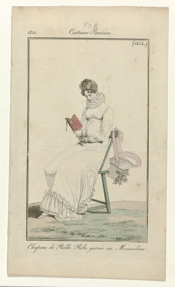 Journal des Dames et des Modes, Costume Parisien, 10 septembre 1812, (1254): Chapeau de Paill (...) (1812) by anonymous and…