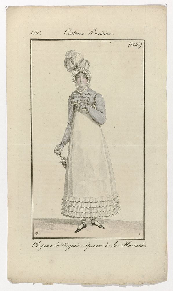 Journal des Dames et des Modes, Costume Parisien, 20 mai 1816, (1565): Chapeau de Virgini (...) (1816) by Pierre Charles…