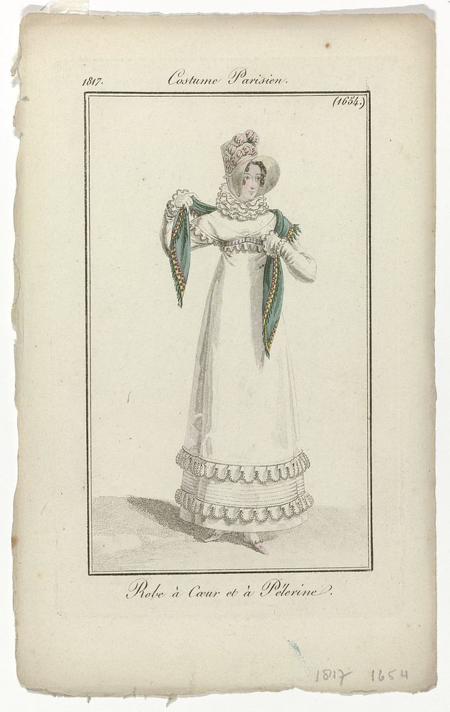 Journal des Dames et des Modes, Costume Parisien, 15 juin 1817, (1654): Robe à Coeur (...) (1817) by anonymous and Pierre de…