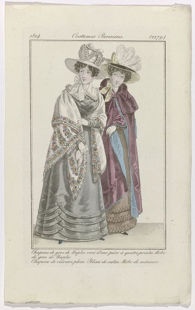Journal des Dames et des Modes: Ladies’ Fashion (1824) by August Delvaux and Pierre de la Mésangère