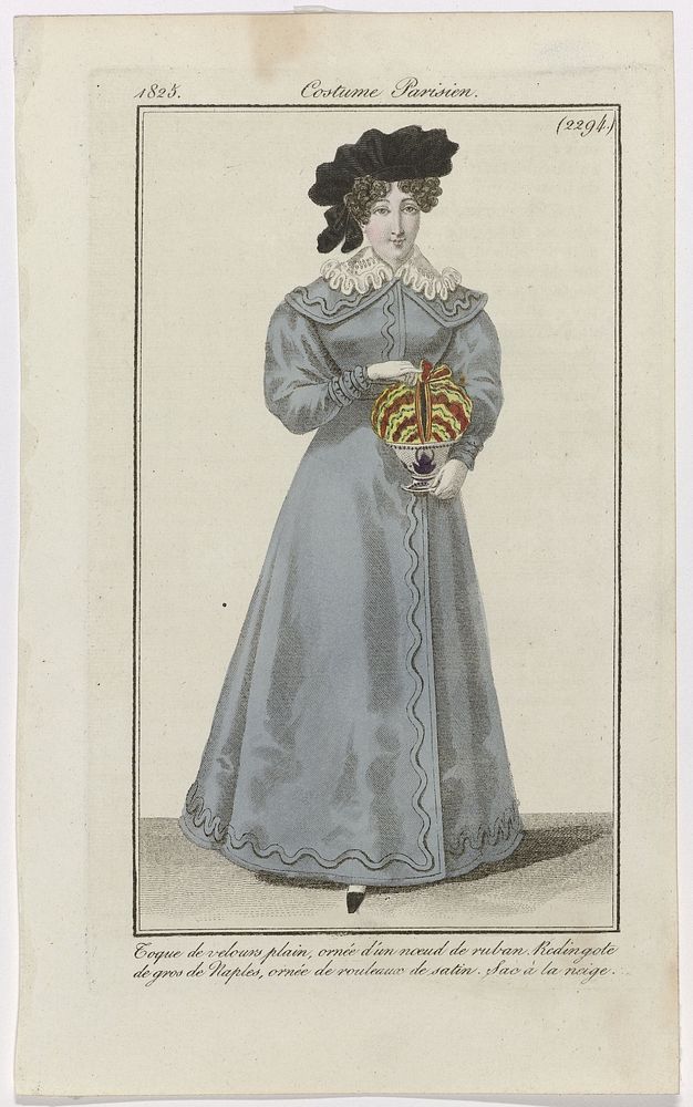 Journal des Dames et des Modes, Costume Parisien, 25 janvier 1825, (2294): Toque de velours plain (...) (1825) by anonymous…