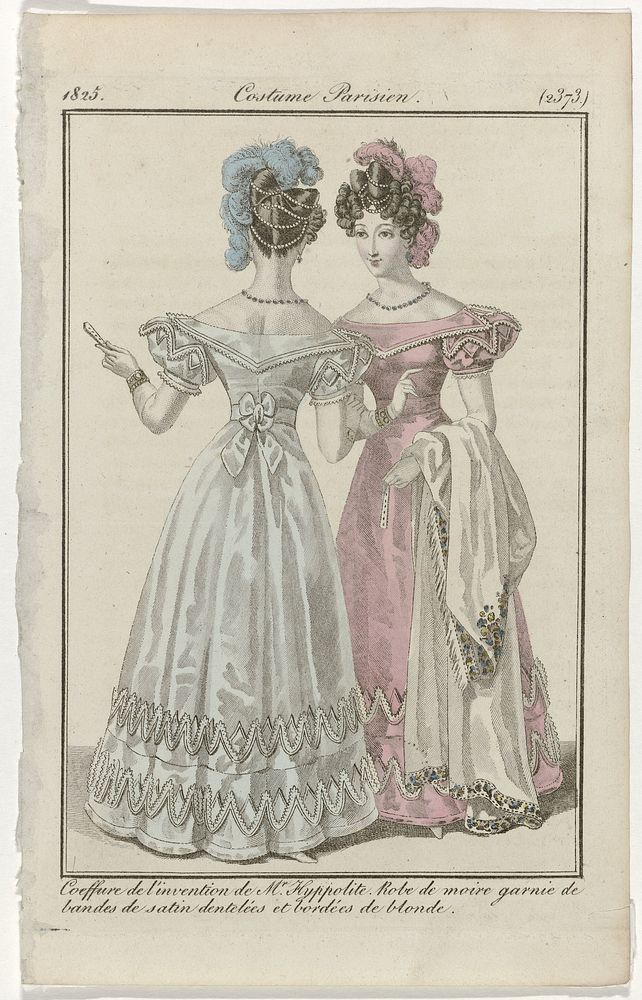 Journal des Dames et des Modes, Costume Parisien, 31 décembre 1825, (2373): Coeffure de l'invention (...) (1825) by…
