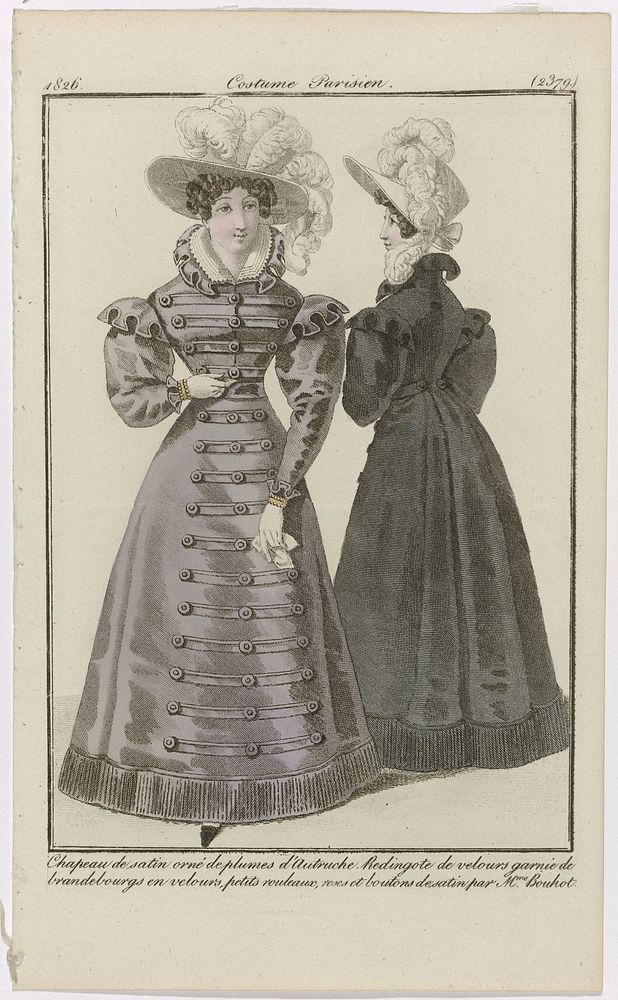 Journal des Dames et des Modes, Costume Parisien, 25 janvier 1826, (2379): Chapeau de satin (...) (1826) by anonymous and…