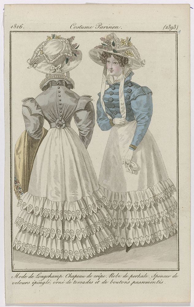 Journal des Dames et des Modes, Costume Parisien, 20 mars 1826, (2393): Mode de Longchamp (...) (1826) by anonymous and…