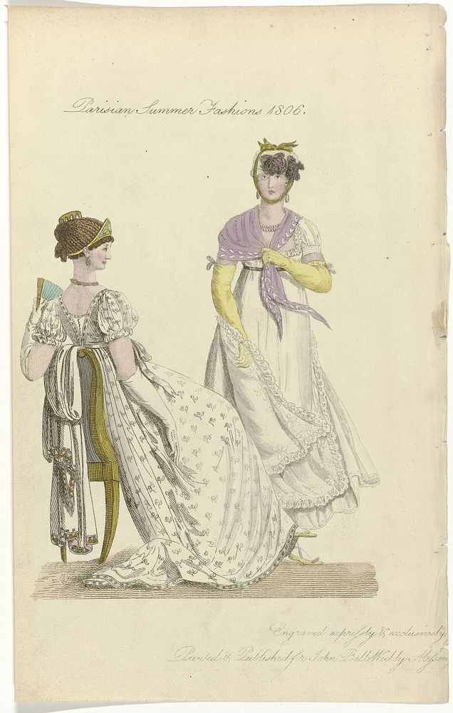 John Bell's Weekly Messenger, 1806: Parisian Summer Fashions 1806. (1806) by anonymous and John Bell uitgever