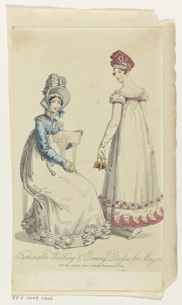 Fashionable Walking & Evening Dresses for May 1819 (1819) by anonymous and Dean and Munday