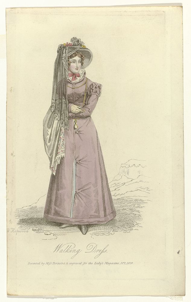 The Lady's Magazine, 1824, No. 1 : Walking Dress (...) (1824) by William Hopwood and Miss Pierpoint