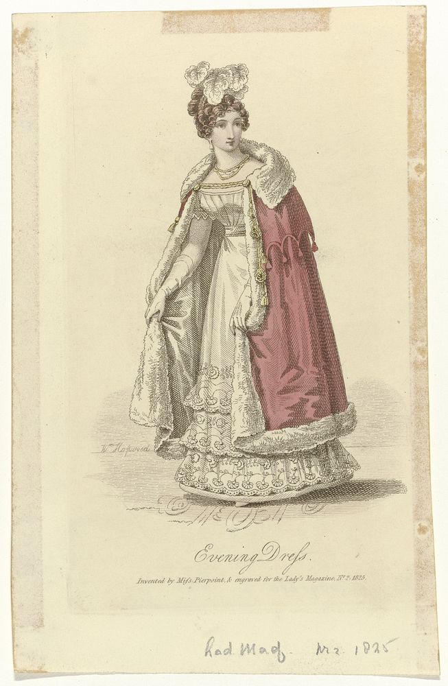 The Lady's Magazine, 1825, No. 2 : Evening Dress (...) (1825) by William Hopwood and Miss Pierpoint