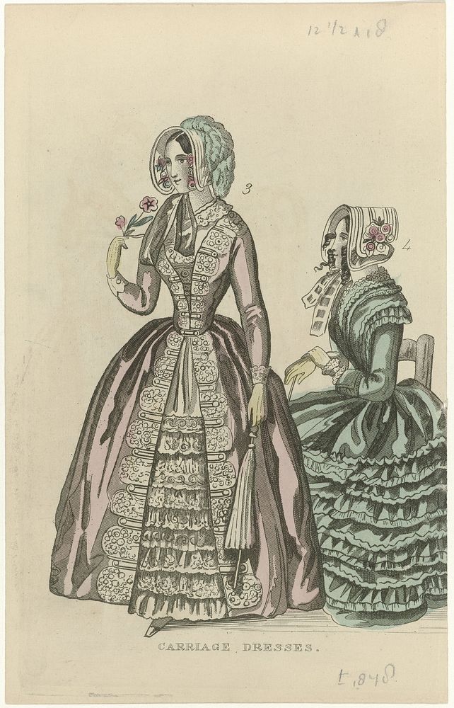 The Ladies' Cabinet of Fashions, ca. 1848 : Carriage Dresses (c. 1848) by anonymous and G Henderson