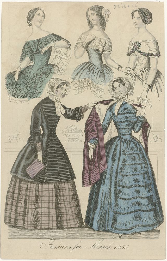 The World of Fashion, 1850: Fashions for March 1850 (1850) by anonymous