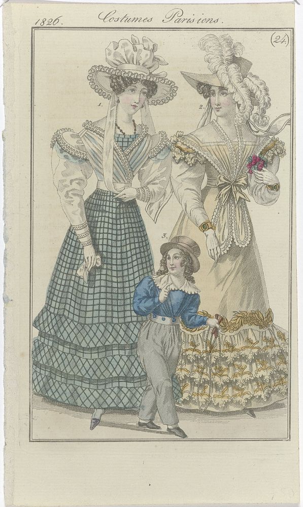 Journal des Dames et des Modes, editie Frankfurt 1826, Costumes Parisiens, (24) (1826) by anonymous and J P Lemaire