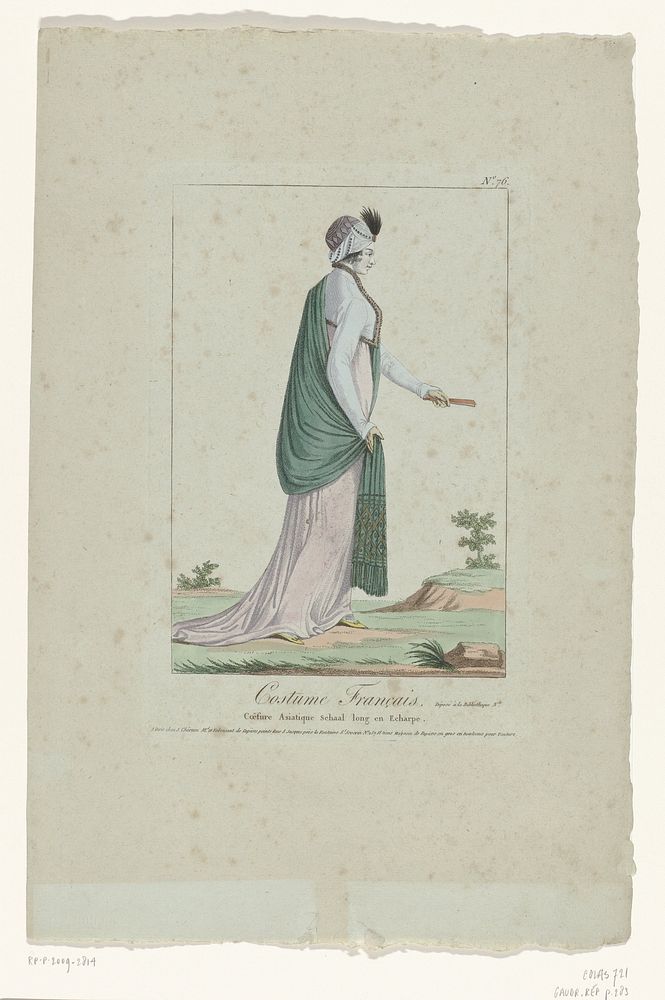Costume Français, puis Nouveau Costume Parisien 1799-1810, No. 76: Coëfure Asiatiqu (...) (1799 - 1810) by anonymous and J…