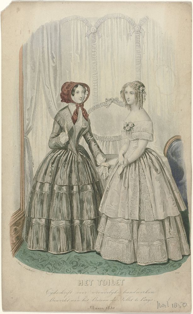 Het Toilet, Maart 1850, Nr. 1588 : Tijdschrift voor vrouwelijke handwerken (...) (1850) by Anaïs Colin Toudouze and anonymous