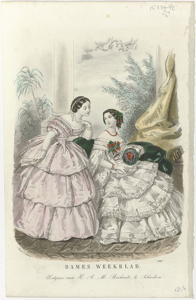 Dames weekblad, 1856, No. 2101 : Uitgave van H.A.M. Roelants (...) (1856) by Anaïs Colin Toudouze, anonymous, Hendrik…
