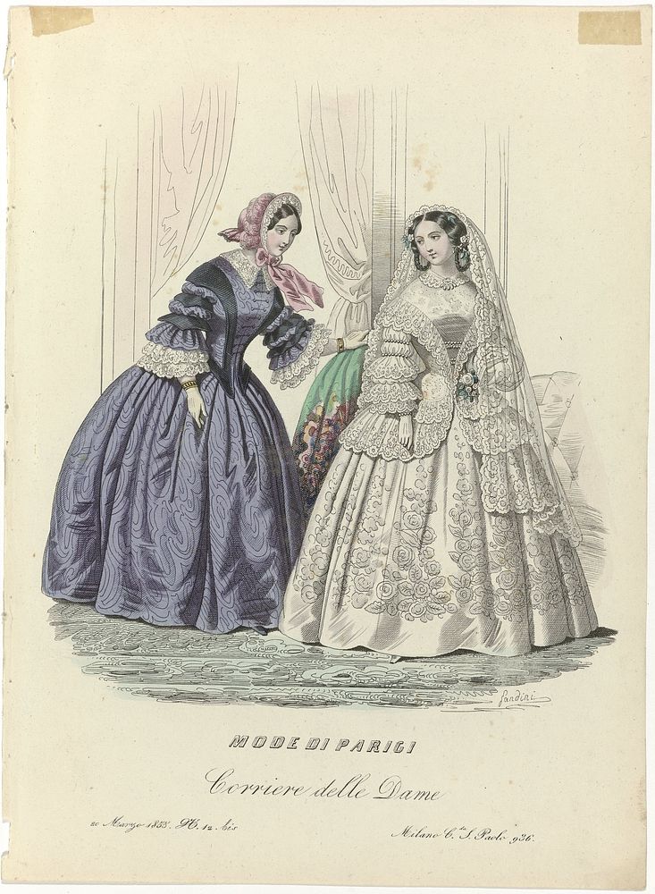 Corriere delle Dame, 20 Marzo (maart) 1855, No. 12 bis (1855) by Gandini