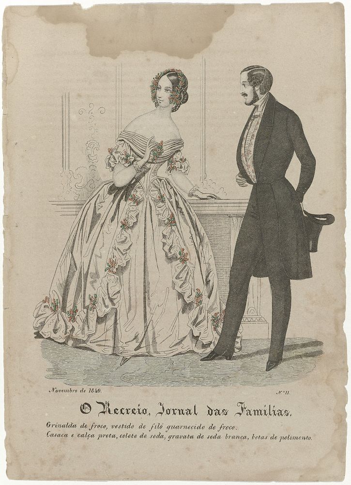 O Recreio, Jornal das Familias, Novembre 1840, No. 11 : Grinalda de froc (...) (1840) by anonymous