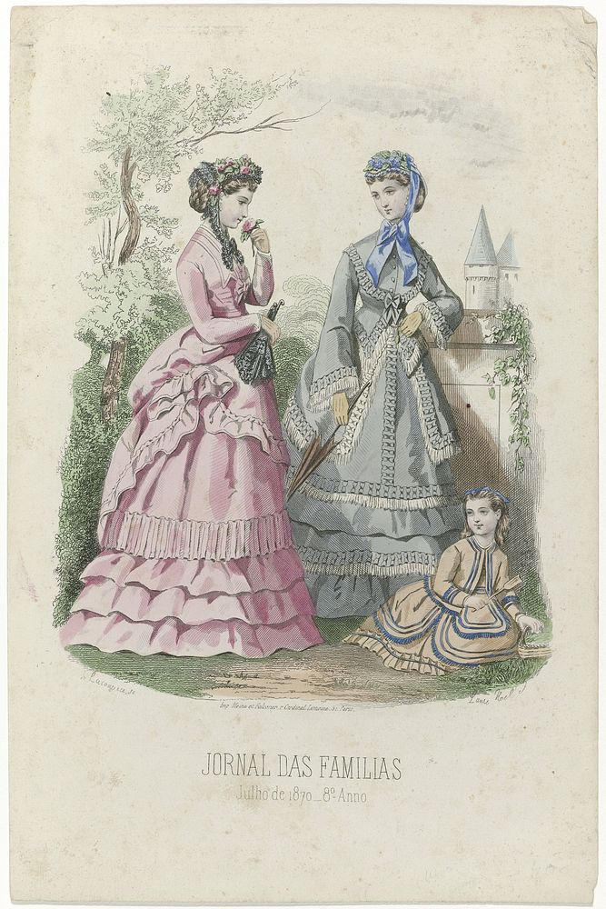 Jornal das Familias, Julho (juli) 1870, 8o Anno (1870) by Paul Lacourière, Laure Noël and Moine et Falconer