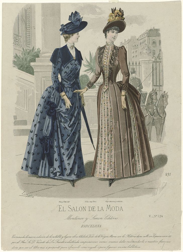 El Salon de la Moda, 1888, V No. 124, nr. 891 : Montaner y Simon (...) (1888) by A Paul, A Lefrancq, Henry Petit and F Bas