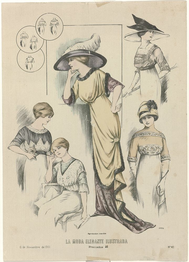 La moda elegante ilustrada, 6 Novembre 1911, No. 41, Nr. 5032 (1911) by anonymous