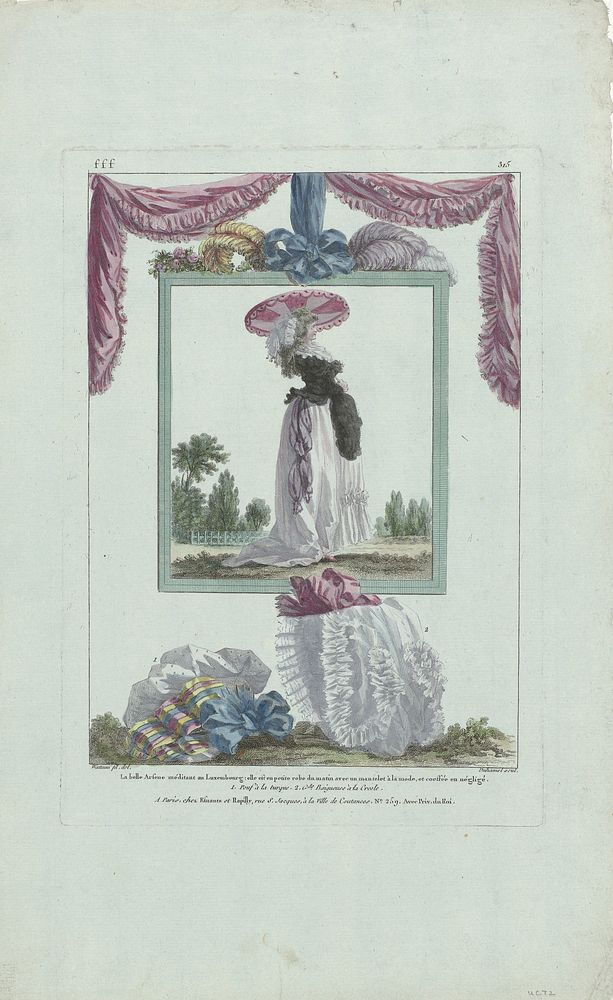 Gallerie des Modes et Costumes Français, 1786, fff 315 : La belle Arsèn (...) (1786) by A B Duhamel, François Louis Joseph…