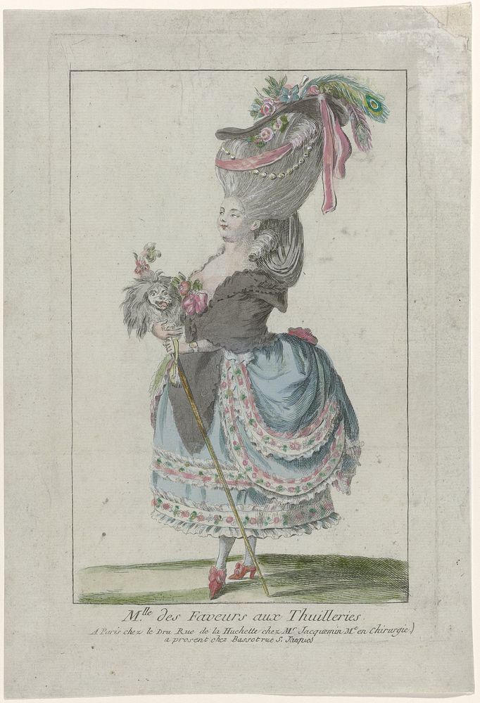 Suite consacrée aux élégantes et petits maîtres, 1778-1785, (13) : M.lle des Faveurs aux Thuilleries (...) (1778 - 1785) by…