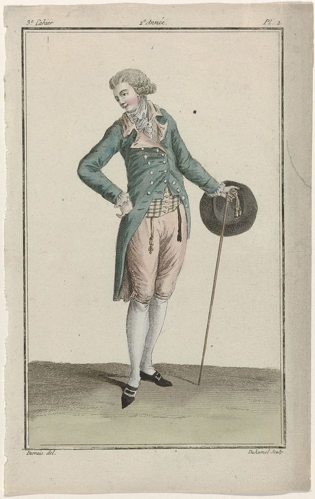 Magasin des Modes Nouvelles Françaises et Anglaises, 10 décembre 1786, 2e Année, 3e cahier, Pl. 2 (1786) by A B Duhamel…