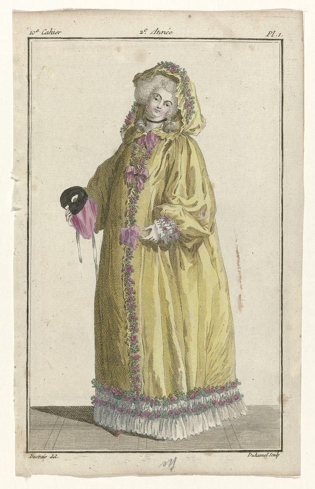 Magasin des Modes Nouvelles Françaises et Anglaises, 20 février 1787, Pl. 1 (1787) by A B Duhamel, Claude Louis Desrais and…