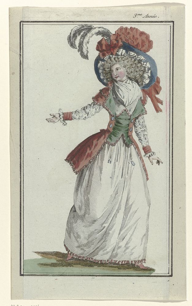 Magasin des Modes Nouvelles Françaises et Anglaises, 29 février 1788, 3e Année, 11e cahier, Pl. 2 (1788) by A B Duhamel…