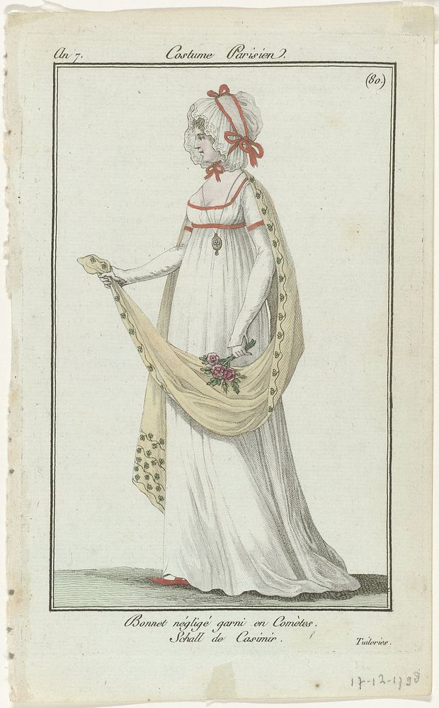Journal des Dames et des Modes, Costume Parisien, 17 décembre 1798, An 7, (80) : Bonnet négligé (...) (1798) by anonymous…