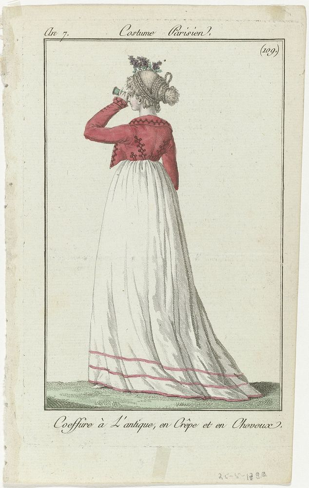 Journal des Dames et des Modes, Costume Parisien, 29 mai 1799, An 7 (109) : Coeffure à l'antiqu (...) (1799) by anonymous…