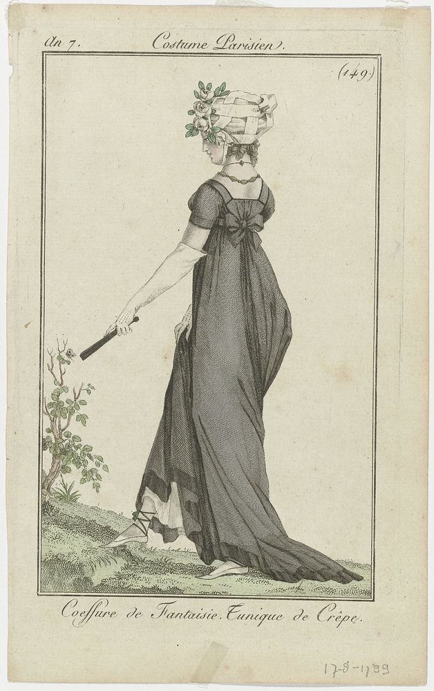 Journal des Dames et des Modes, Costume Parisien, 17 août 1799, An 7, (149.) : Coeffure de Fantaisi (...) (1799) by…