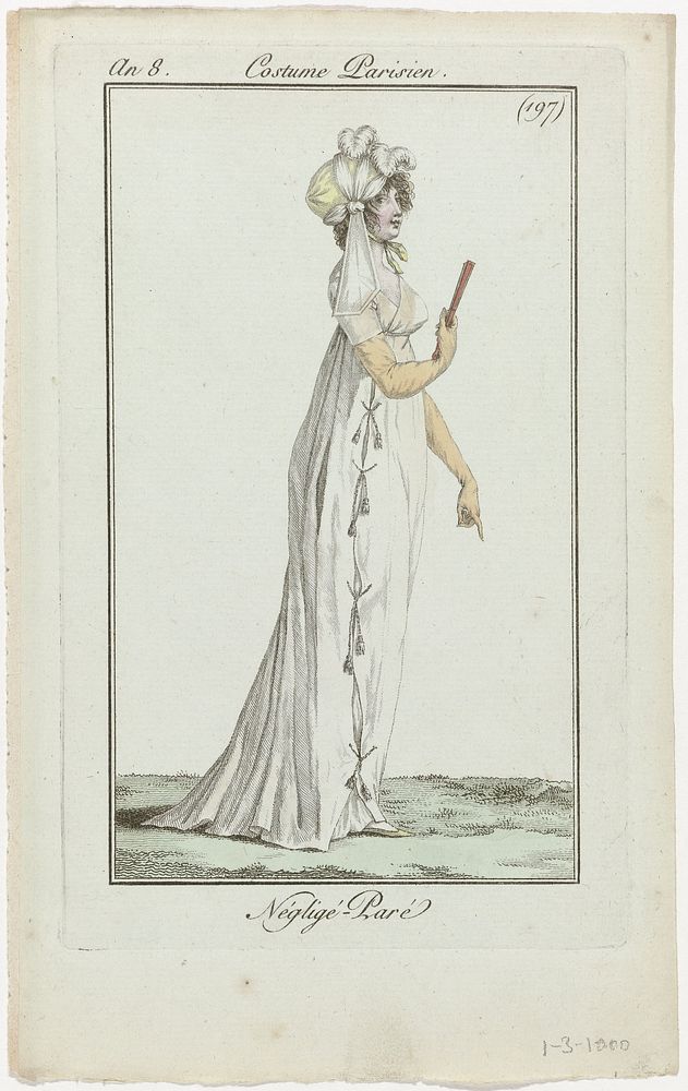 Journal des Dames et des Modes, Costume Parisien, 1 mars 1800, An 8, (197) : Négligé-Paré (1800) by anonymous and Pierre de…