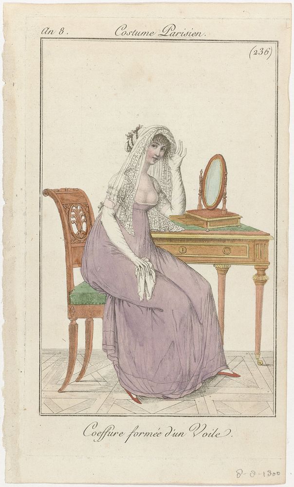 Journal des Dames et des Modes, Costume Parisien, 8 août 1800, An 8, (236) : Coeffure formé (...) (1800) by anonymous and…